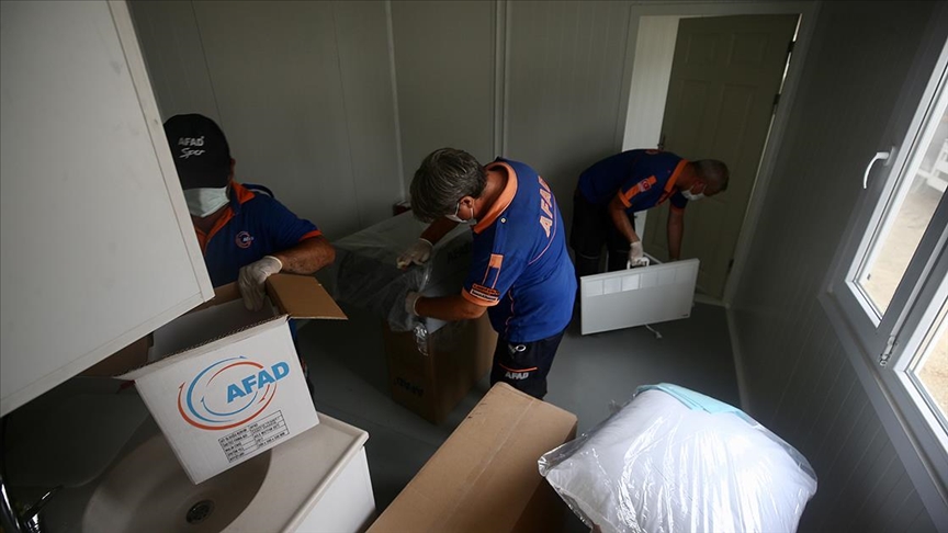 Manavgat'ta afetzedeler için kurulan 177 konteyner teslim edilmeye hazır