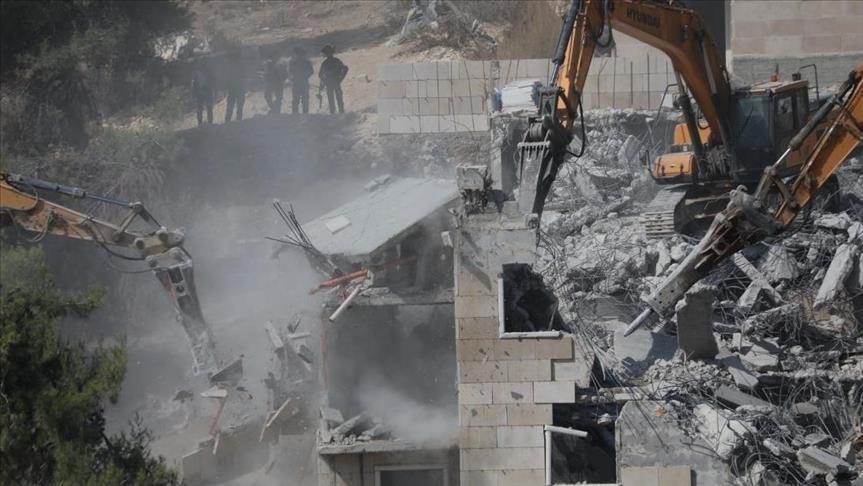 Israel razes Palestinian structures, arrests 8 in West Bank
