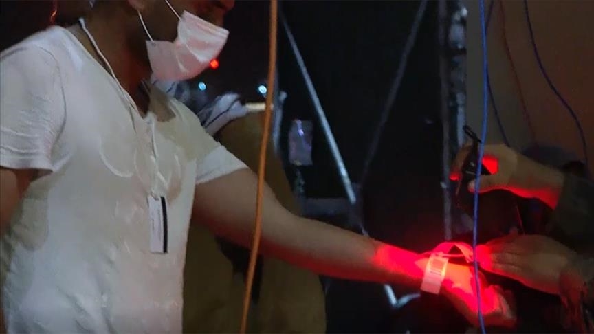 Wristband barcodes used for US evacuations from Afghan capital