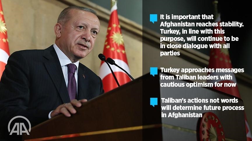 Talibans actions, not words to determine future Afghanistan process: Turkish president