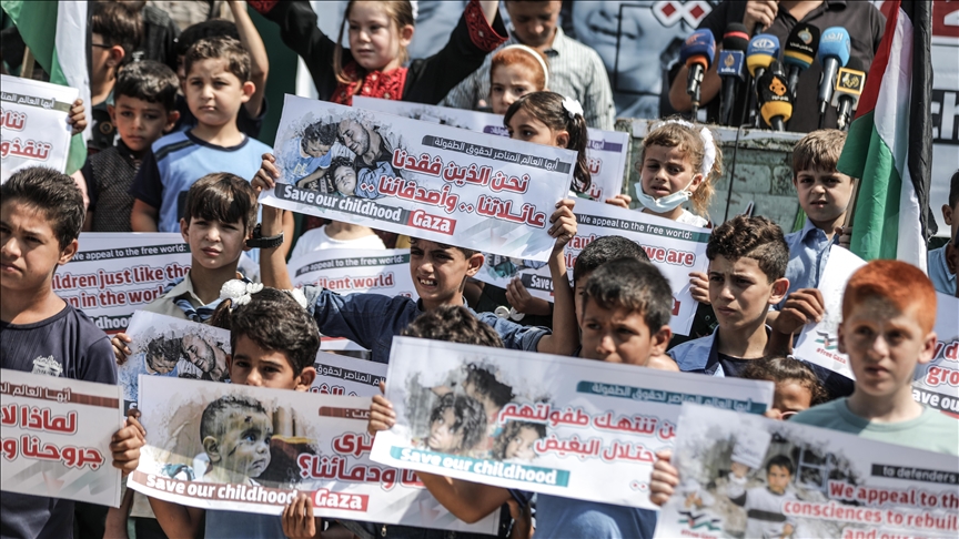 Anak-anak Palestina di Gaza desak Israel akhiri blokade