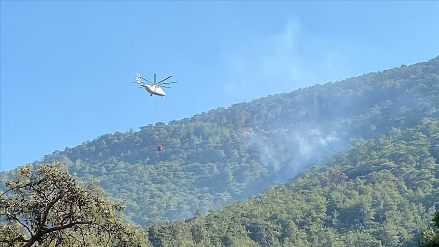 إخماد حريق في غابات موغلا التركية