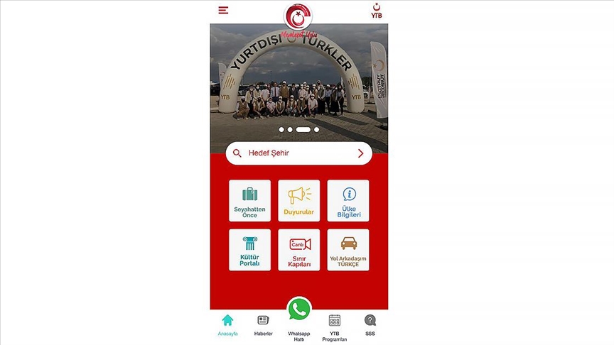 YTB, yurt dışında yaşayan vatandaşların Türkiye seyahatleri için Memleket Yolu mobil uygulaması geliştirdi