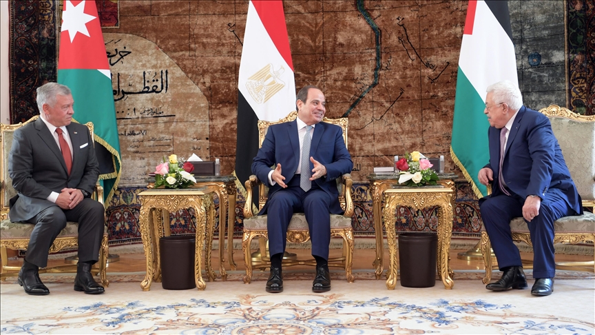 Tripartite summit in Egypt on situation of Palestine concludes