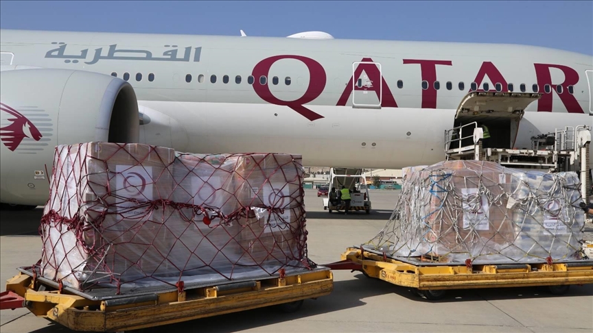 طائرة قطرية ثالثة تحمل مساعدات إنسانية تصل كابل