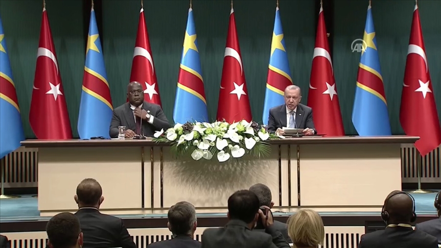CANLI: Cumhurbaşkanı Erdoğan, Kongolu mevkidaşı Tshisekedi ile basın toplantısı düzenliyor
