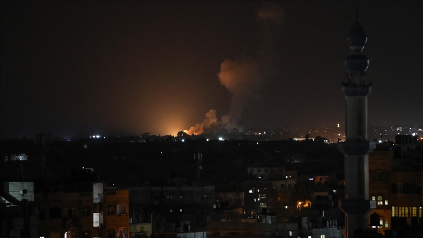 Israeli warplanes target site of Palestinian resistance in Gaza Strip