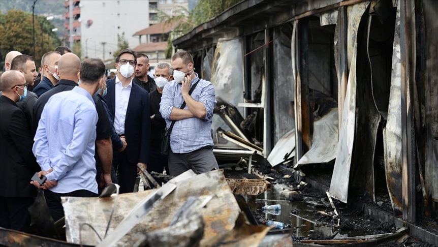 Severna Makedonija: Pendarovski posetio izgorelu modularnu COVID bolnicu u Tetovu