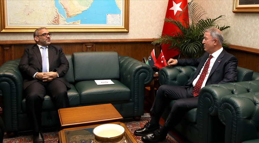 Milli Savunma Bakanı Akar, Libya Yüksek Devlet Konseyi Başkanı El-Meşri ile görüştü