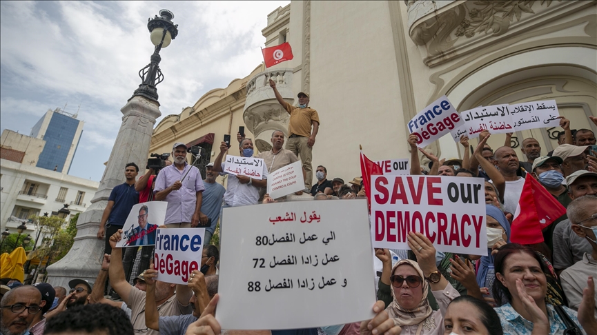 Tunisians protest president’s ‘exceptional’ measures