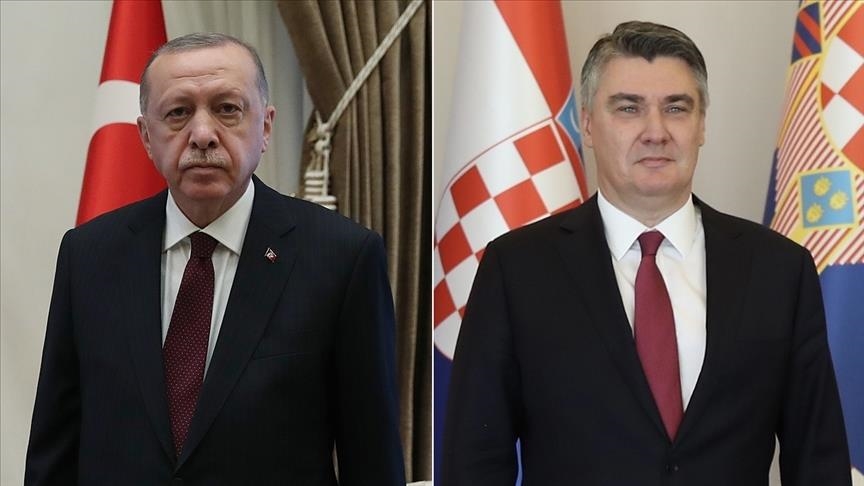 Erdogan s’entretient avec son homologue croate, Zoran Milanović