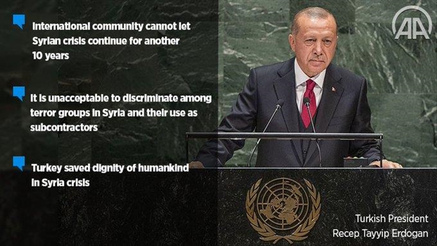 Turkish president: World can't let Syrian crisis last 10 more years