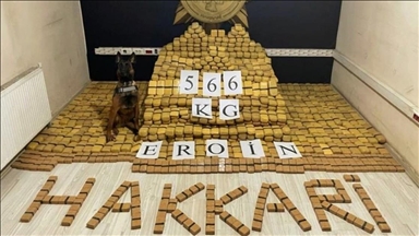 Yüksekova'da 566 kilogram eroin ele geçirildi