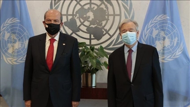 Turkish Cypriot leader meets UN chief in New York