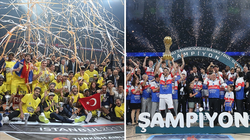 THY Avrupa Liginin Türk şampiyonları Fenerbahçe ve Anadolu Efes