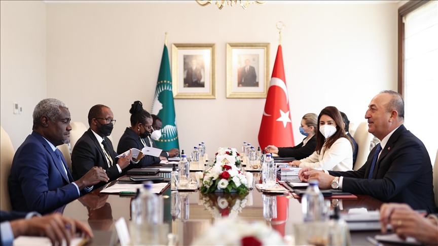 Turkish foreign minister discusses strategic ties with head of African Union Commission 