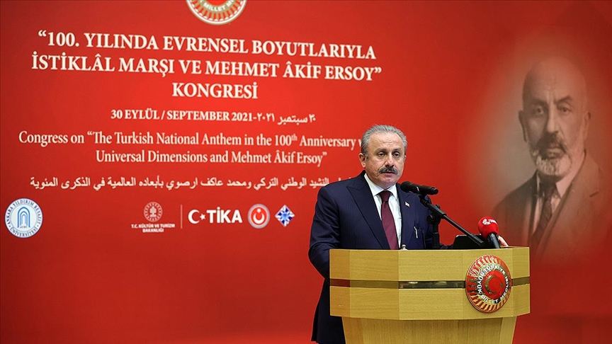 TBMM Başkanı Şentop: Milli mücadele, İstiklal Marşı'nın yardımıyla kazanıldı