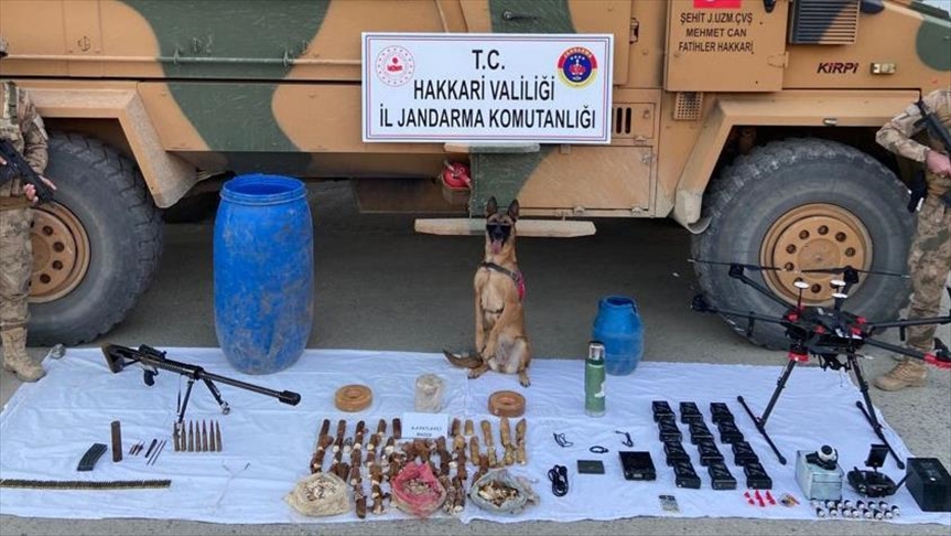 Turkish security forces seize PKK terrorists ammunition cache