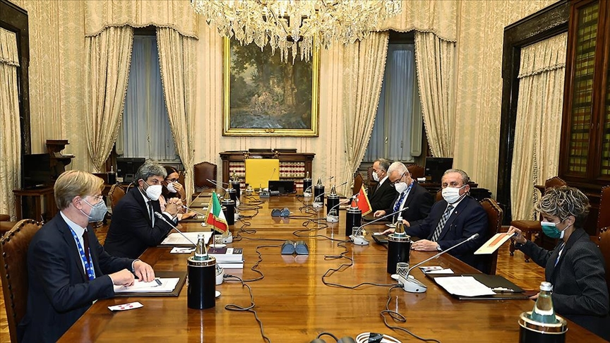 TBMM Başkanı Şentop, İtalya Temsilciler Meclisi Başkanı Fico ile görüştü