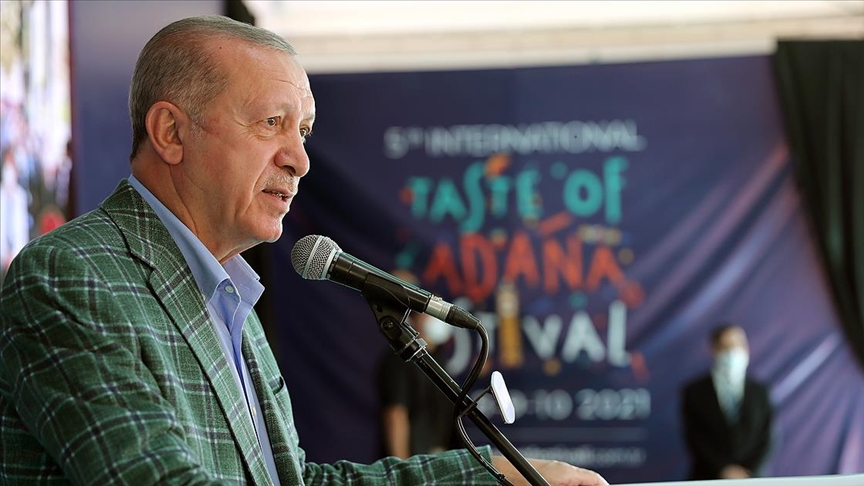 Erdoğan: Sıfır atık prensibiyle düzenlenen Adana Lezzet Festivali yeşil kalkınma devrimimizin başladığının işaretidir