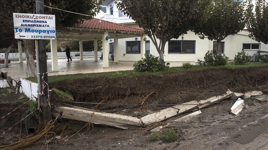 Storm hits Greece's Evia island, causing extensive damage