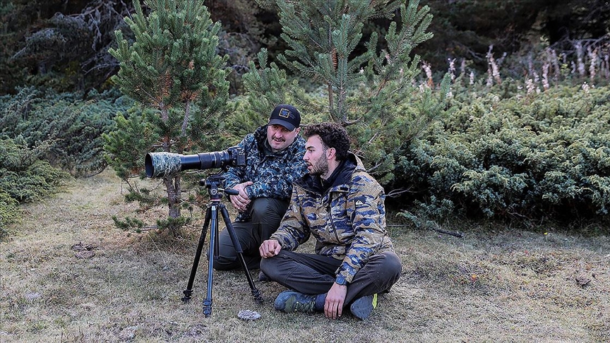 Bakan Varank vahşi yaşam fotoğrafçısı Doğanay Vural ile kızıl geyikleri gözlemledi