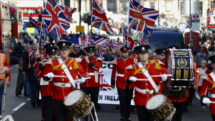Protest held in London against Northern Ireland Protocol