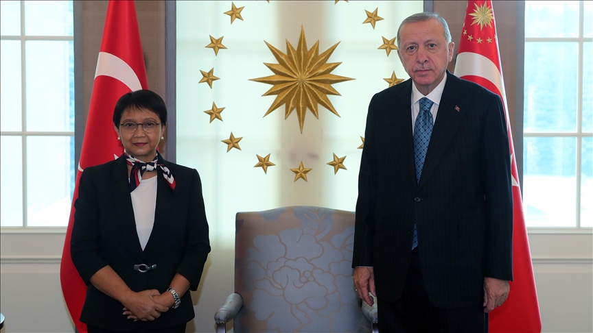 Cumhurbaşkanı Erdoğan, Endonezya Dışişleri Bakanı Marsudi'yi kabul etti