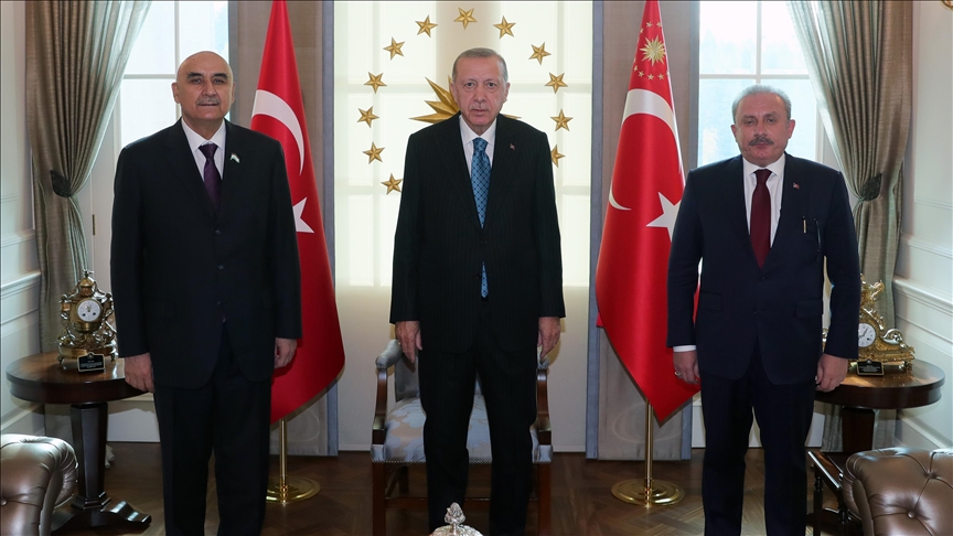 Cumhurbaşkanı Erdoğan, Tacikistan Meclis Başkanı Zokirzoda'yı kabul etti