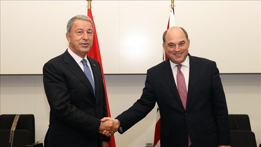 Turkish defense chief meets US, British counterparts in Brussels