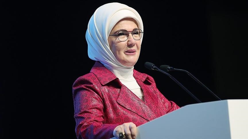 Turkey's first lady urges policies to promote women's education, employment