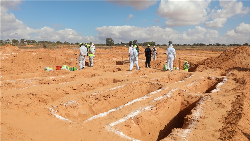 Libyanın Terhune kentinde bir toplu mezar daha bulundu