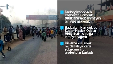 Sudan'da ordu olağanüstü hal ilan etti, Başbakan Hamduk ve koalisyon partilerinin liderleri gözaltına alındı