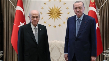 Cumhurbaşkanı Erdoğan, MHP Genel Başkanı Bahçeli'yi kabul etti