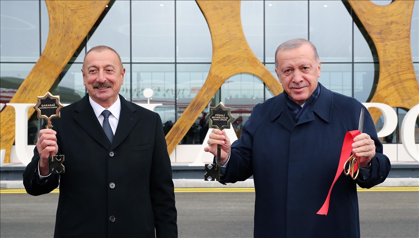 Лидеры Турции и Азербайджана открыли международный аэропорт Физули