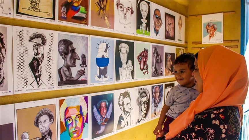 Mısır’daki Karikatür Müzesi yerli ve yabancı turistin ilgi odağı olmaya devam ediyor