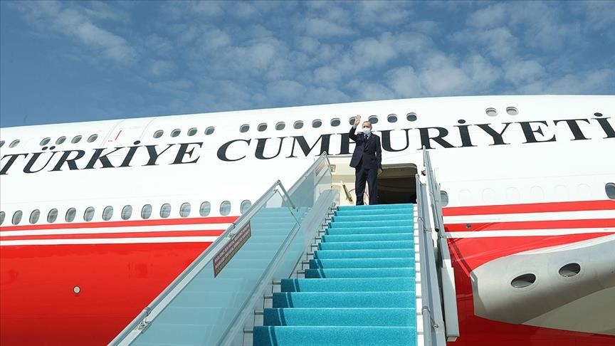 Turkish president arrives in Italy to attend G20 summit