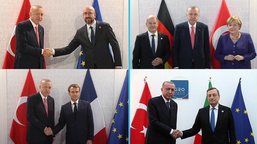 Turkish president meets European leaders on sidelines of G20 summit