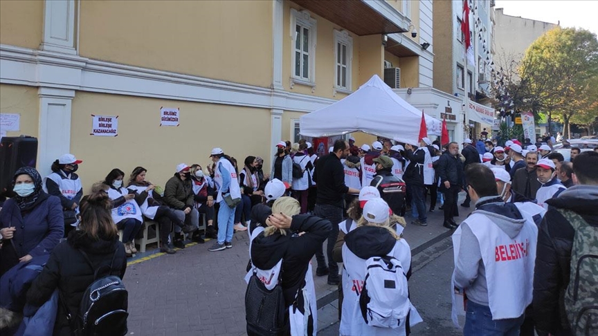 Bakırköy Belediyesi işçileri grevlerinin dokuzuncu gününde