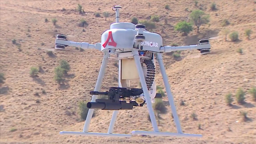 Turkish defense firm equips drone with grenade thrower