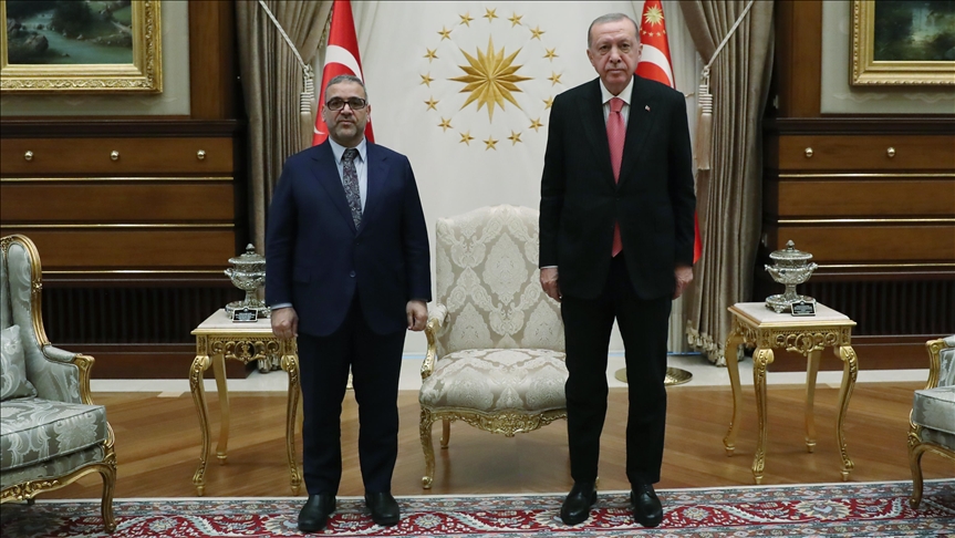 Turkish president receives head of the Libyan High Council of State