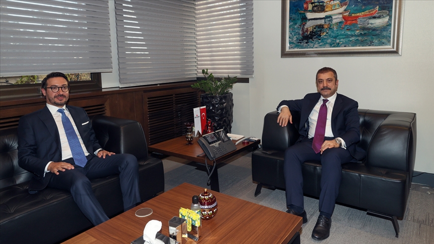 AA Genel Müdürü Karagözden Merkez Bankası Başkanı Kavcıoğlu’na ziyaret