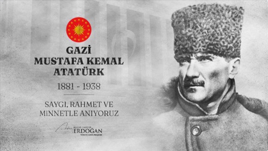 Cumhurbaşkanı Erdoğan, Atatürkü saat 09.05te paylaştığı mesajla andı