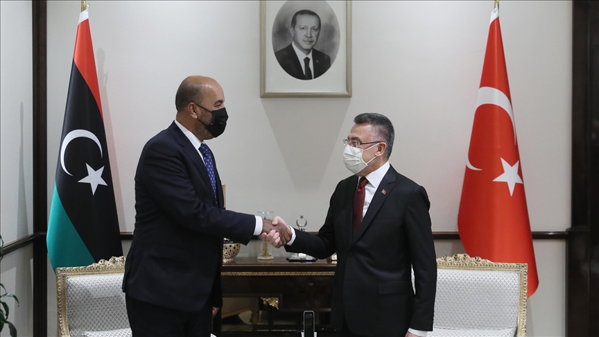 دیدار معاون رئیس‌جمهور ترکیه با معاون رئیس شورای ریاستی لیبی در آنکارا