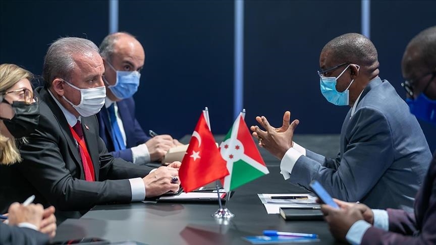 Turkish parliament head holds 2-way talks at 143rd IPU Assembly in Spain