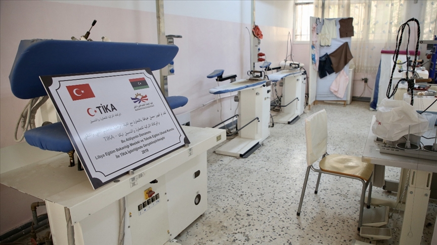 TİKA, Libya'da kız meslek enstitüsünde bilgisayar laboratuvarı ve atölye açtı