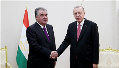 دیدار اردوغان با امامعلی‌رحمان در ترکمنستان