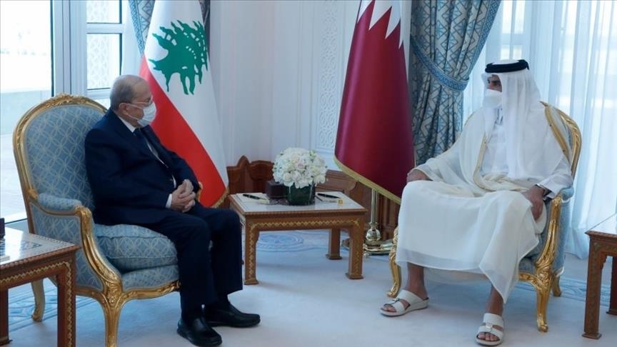 L'Émir du Qatar et le Président libanais discutent des développements au Liban