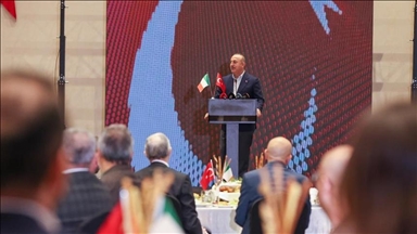Turkish foreign minister praises relations with Italy