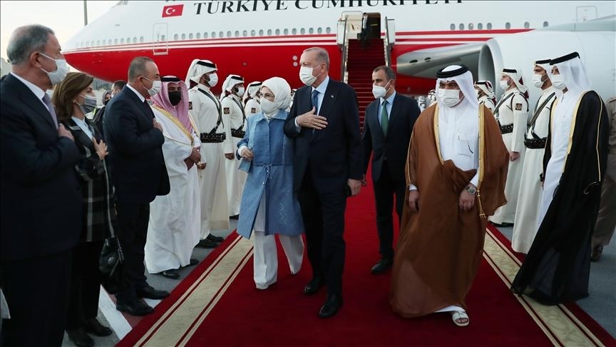 Le Président turc, Erdogan est arrivé au Qatar